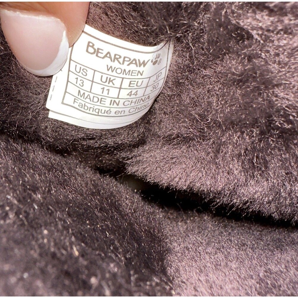 Bearpaw Elle Short Wide Suede Sheepskin Wool Boots Women US 13 Brown - Picture 9 of 11